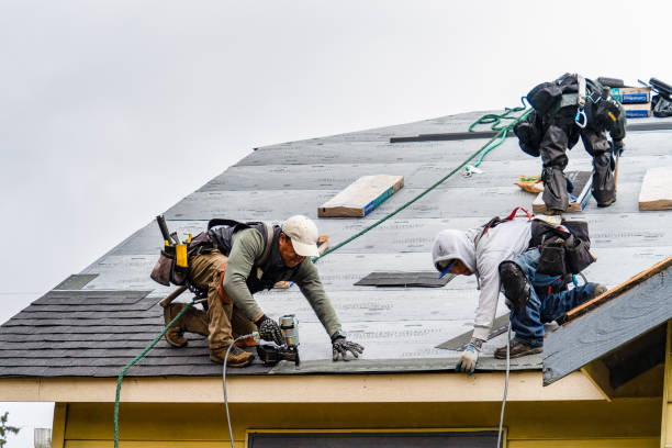 Professional Roofing technician working in Barton, MD